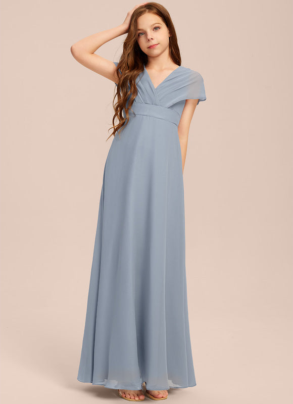 Robe Pastel Verte Col V Longueur Maxi - gallery 5