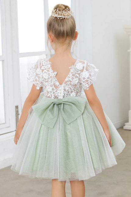 Robe Pastel Verte Dentelle Demoiselle D'Honneur - gallery 2
