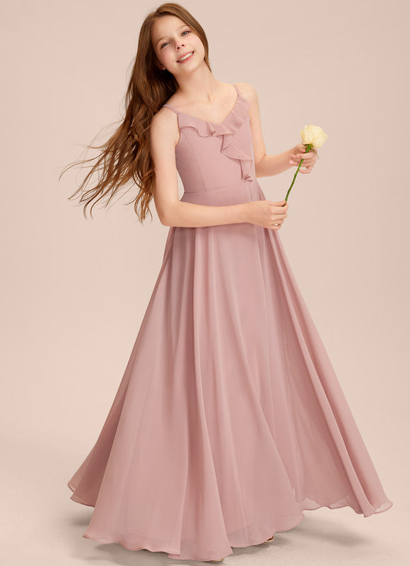 Robe Pastel Verte Col V Longueur Maxi - gallery 2