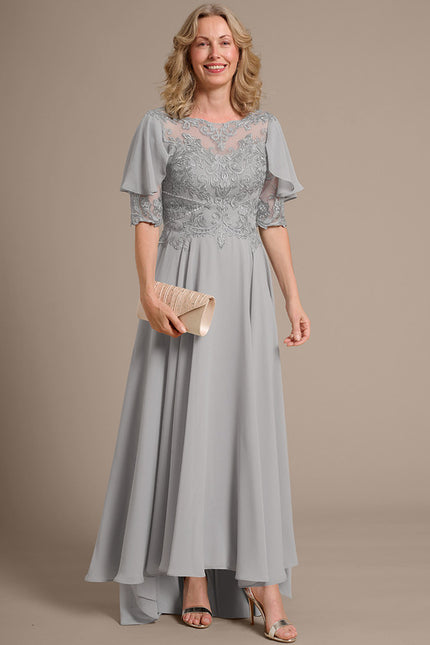 Robe Pastel Gris Perle Mère De La Mariée