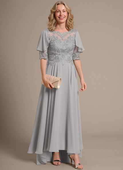 Robe Pastel Gris Perle Mère De La Mariée