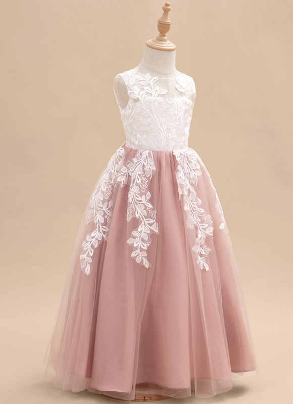 Robe Pastel Blanche Fille Mariage Fleurs - gallery 1
