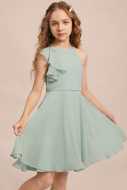 Robe Pastel Vert Menthe Trapèze Mousseline