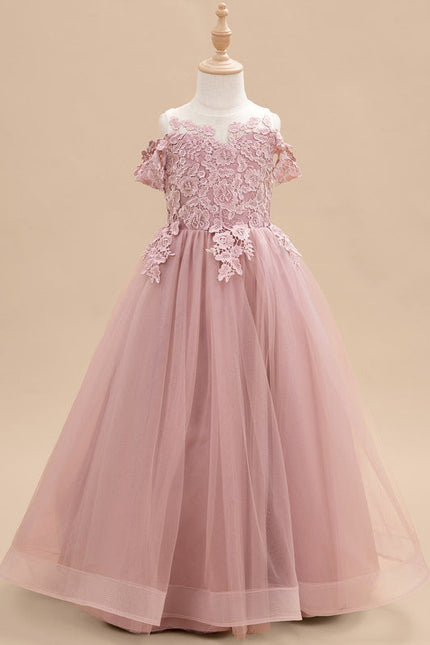 Robe Pastel Rose Fille Mariage Élégante - gallery 1