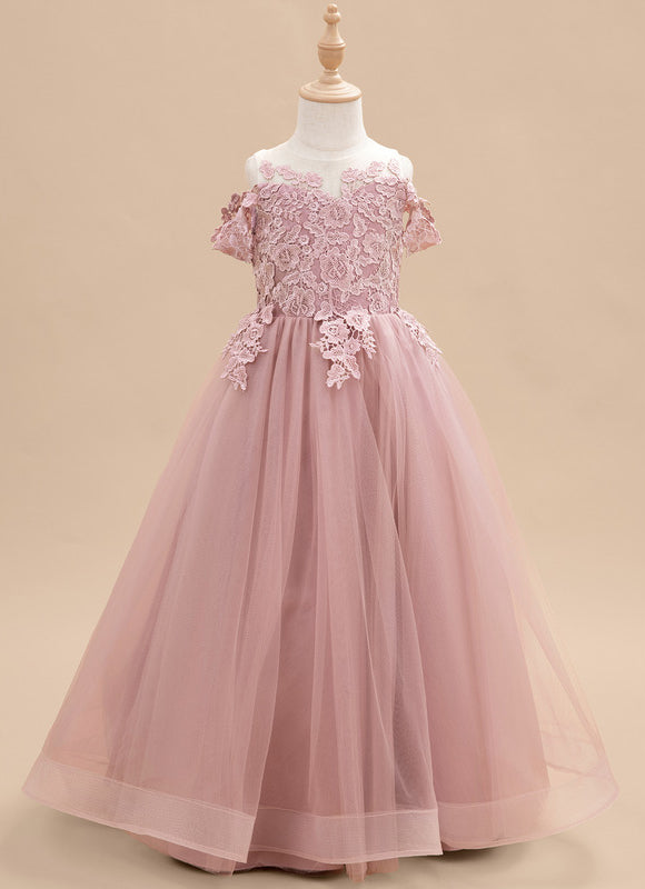 Robe Pastel Rose Fille Mariage Élégante - gallery 1