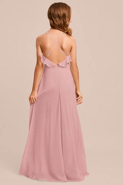 Robe Pastel Verte Col V Longueur Maxi - gallery 1