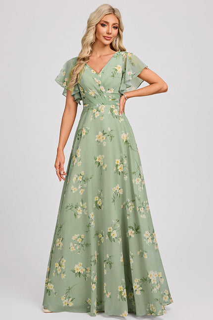 Robe Pastel Rose Demoiselle D'Honneur Élégante - gallery 1