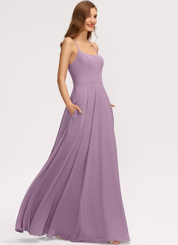 Robe Pastel Bleu Col Rond Longueur Sol - gallery 2