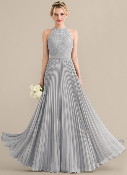 Robe Pastel Grise Trapèze Col Rond