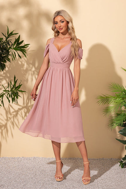 Robe Pastel Verte Col Cœur Midi - gallery 2