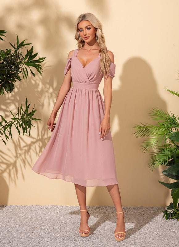 Robe Pastel Verte Col Cœur Midi - gallery 2