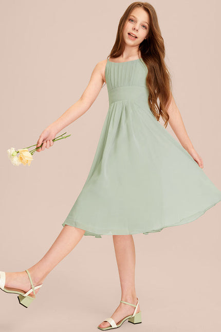 Robe Pastel Verte Demoiselle D'Honneur Junior - gallery 2