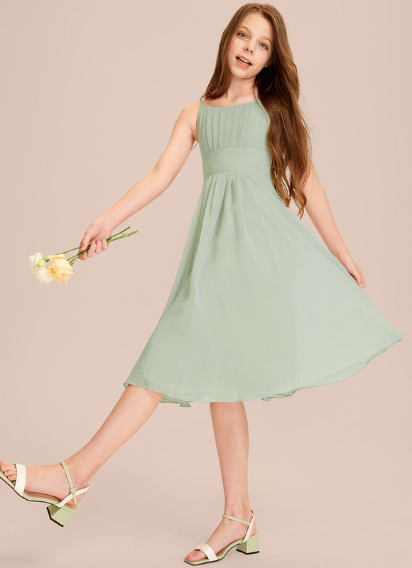 Robe Pastel Verte Demoiselle D'Honneur Junior - gallery 2