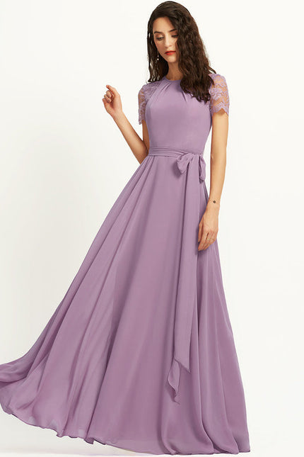Robe Pastel Rose Demoiselle D'Honneur Élégante
