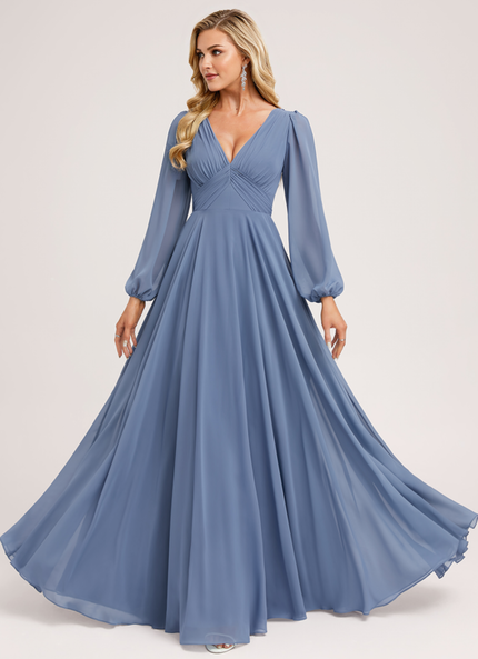 Robe Pastel Demoiselle D'Honneur Bleu Clair