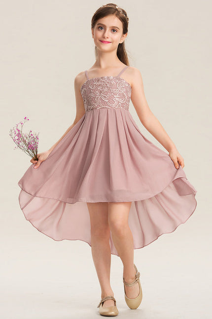 Robe Pastel Rose Trapèze Col Carré