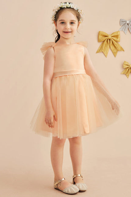 Robe Pastel Rose Demoiselle D'Honneur Tulle - gallery 3