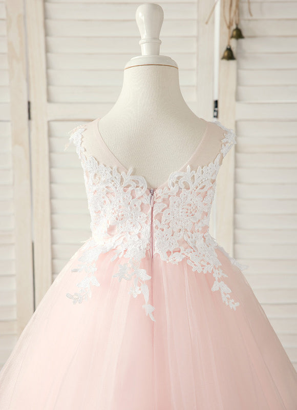 Robe Pastel Rose Princesse Tulle Mariage - gallery 2