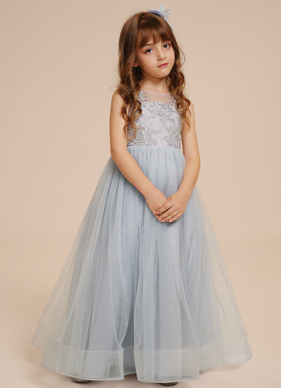 Robe Pastel Bleu Col Rond Longue - gallery 3