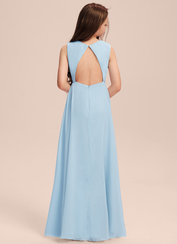 Robe Pastel Rose Demoiselle D'Honneur Volants - gallery 2