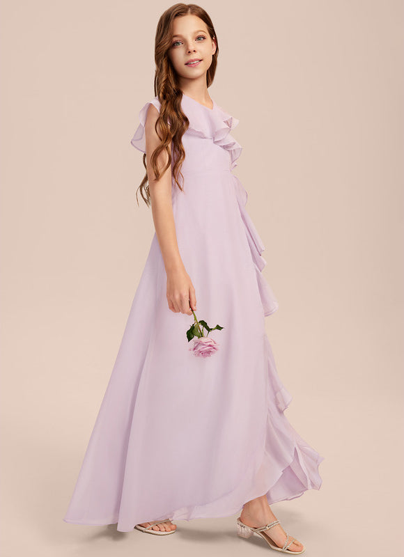Robe Pastel Demoiselle D'Honneur Bleu Clair - gallery 3