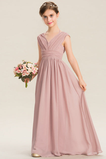 Robe Pastel Verte Mousseline Demoiselle D'Honneur - gallery 1