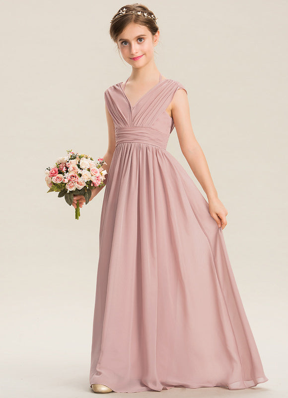 Robe Pastel Verte Mousseline Demoiselle D'Honneur - gallery 1
