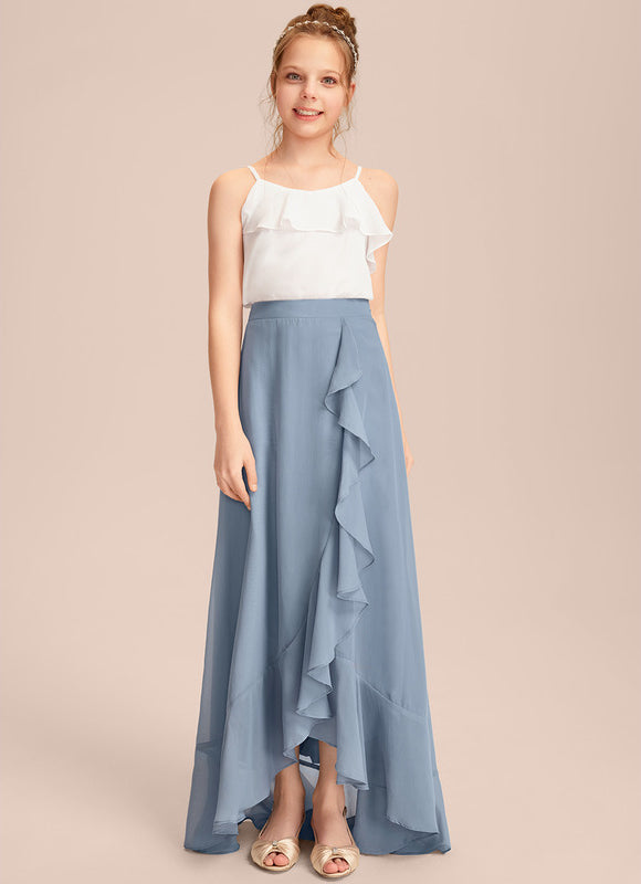 Robe Pastel Demoiselle D'Honneur Bleu Clair - gallery 2