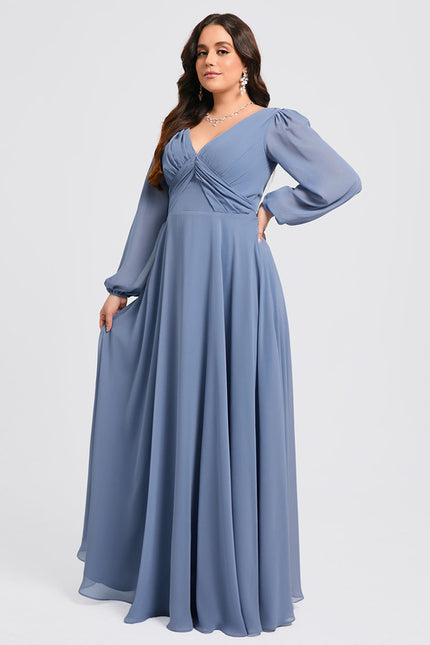 Robe Pastel Demoiselle D'Honneur Bleu Clair - gallery 6