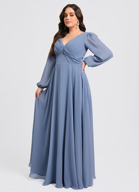 Robe Pastel Demoiselle D'Honneur Bleu Clair - gallery 6