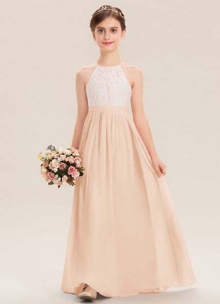 Robe Pastel Rose Demoiselle D'Honneur Longue