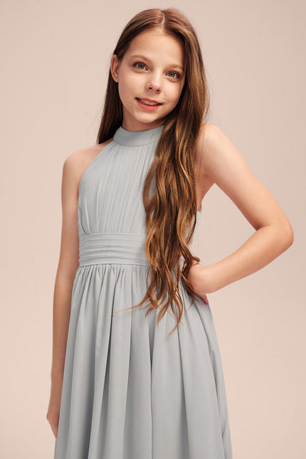 Robe Pastel Rose Demoiselle D'Honneur Trapèze - gallery 1