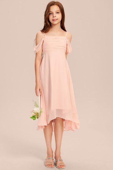 Robe Pastel Vert Mousseline Trapèze Junior - gallery 7