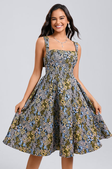 Robe Pastel Fleurie Blanche Et Lavande - gallery 2