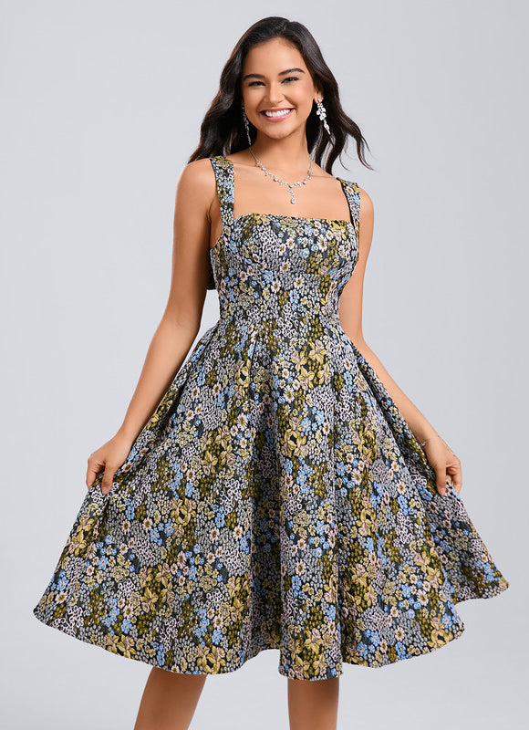 Robe Pastel Fleurie Blanche Et Lavande - gallery 2