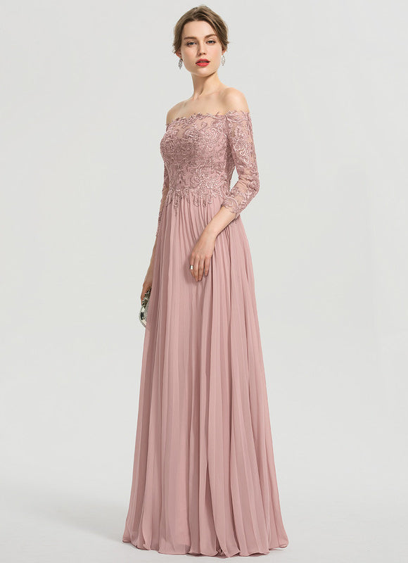 Robe Pastel Rose Épaules Dénudées Dentelle - gallery 4