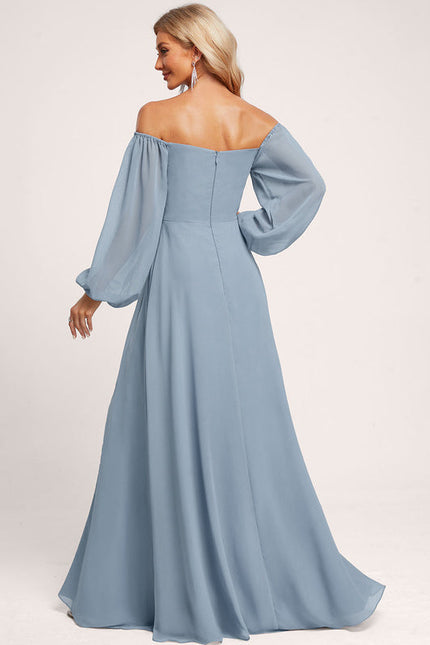 Robe Pastel Rose Décolleté Épaule Dénudée - gallery 6
