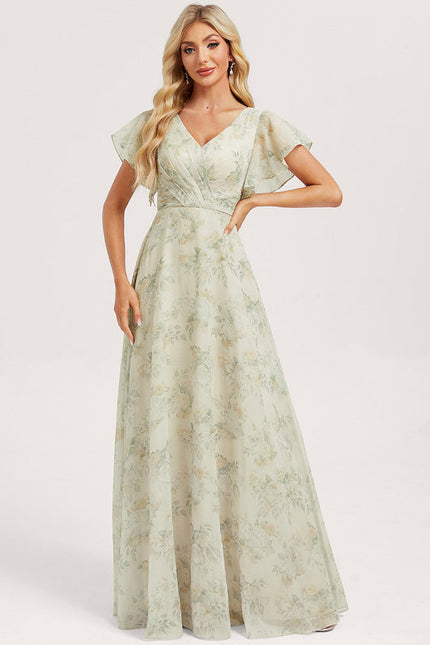 Robe Pastel Rose Demoiselle D'Honneur Élégante - gallery 1