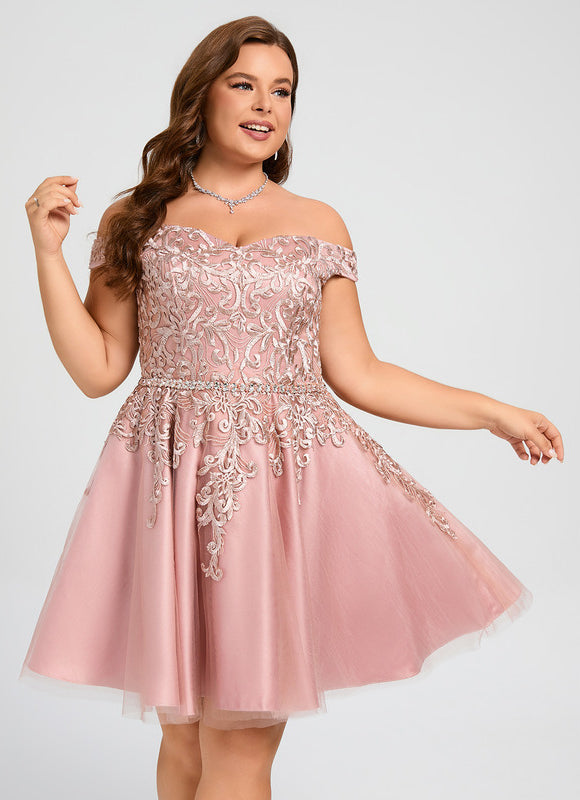 Robe Pastel Rose Tulle Paillettes Élégante - gallery 8