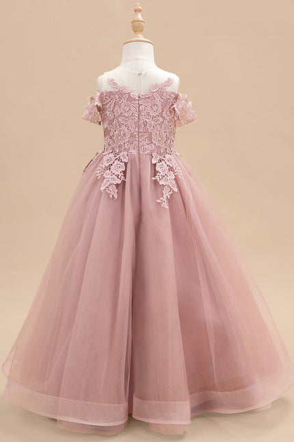 Robe Pastel Rose Fille Mariage Élégante - gallery 4