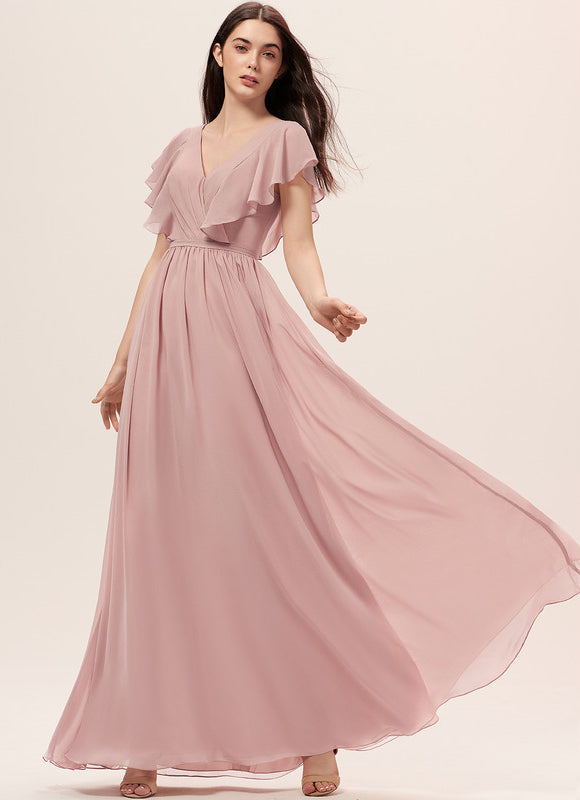 Robe Pastel Demoiselle D'Honneur Bleu Clair - gallery 3