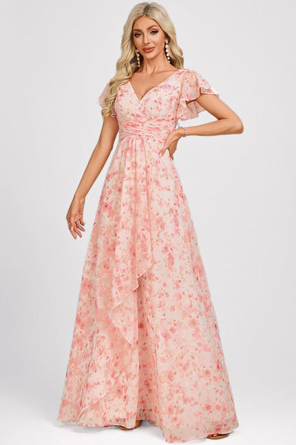 Robe Pastel Rose Demoiselle D'Honneur Élégante - gallery 2