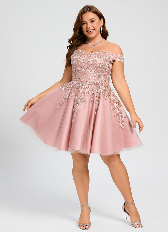 Robe Pastel Rose Tulle Paillettes Élégante - gallery 7