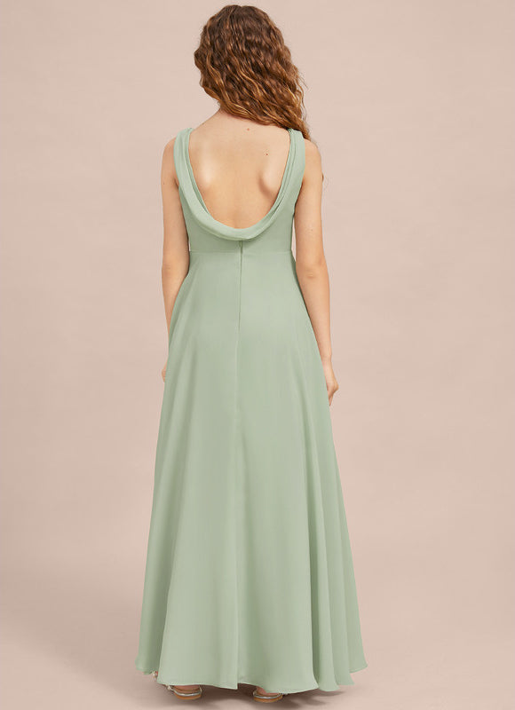 Robe Pastel Demoiselle D'Honneur Bleu Clair - gallery 6