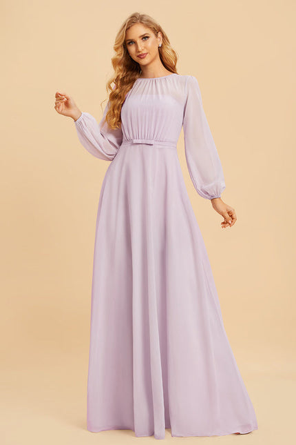 Robe Pastel Violet Longueur Ras Du Sol