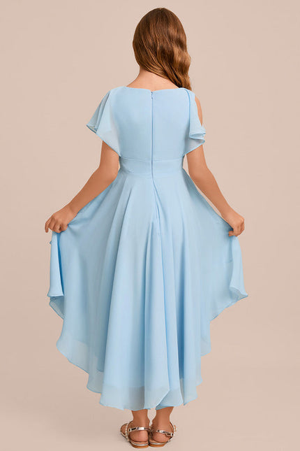 Robe Pastel Verte Trapèze Col V Junior - gallery 1