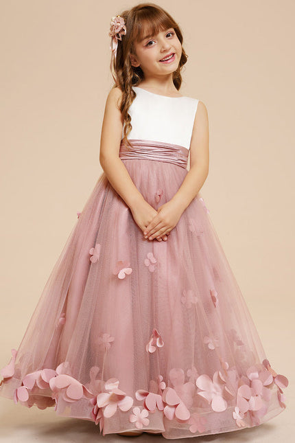 Robe Pastel Rose Fille Mariage Florale