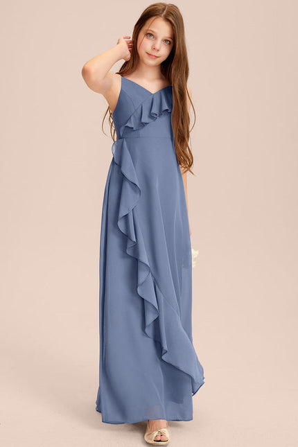 Robe Pastel Demoiselle D'Honneur Bleu Clair - gallery 2