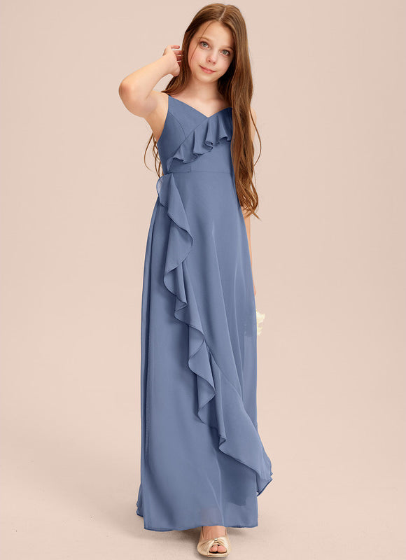 Robe Pastel Demoiselle D'Honneur Bleu Clair - gallery 2