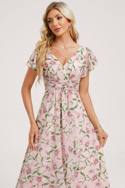 Robe Pastel Rose Demoiselle D'Honneur Élégante - gallery 2